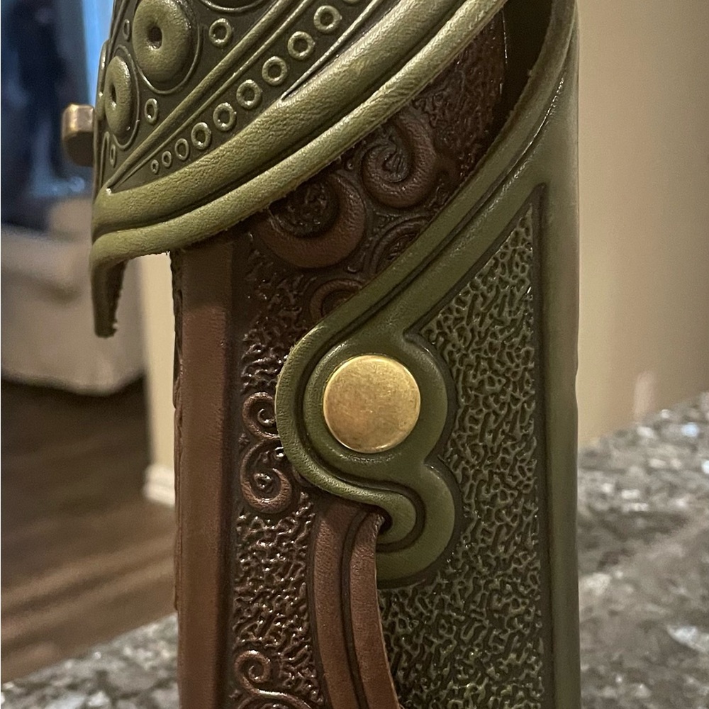 Steampunk Embossed Leather Backpack - image 6